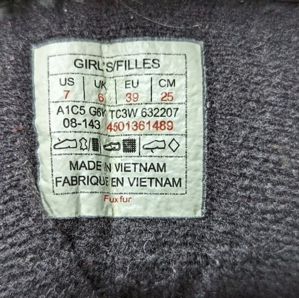 North Face Y2K Fair Isle BRAT Girls Lace Up Shellista‎ Faux Fur Snow Boots 7